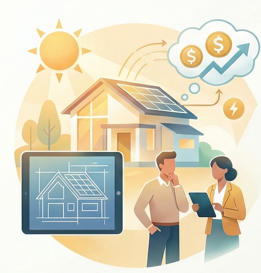 Planning and blueprinting solar installation